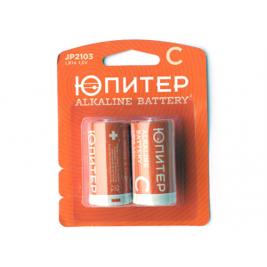 Батарейка C LR14 1,5V alkaline 2шт. ЮПИТЕР, арт.JP2103 (Китай)