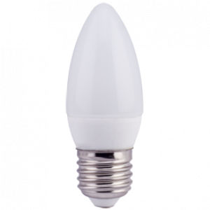 Л.с. Ecola candle LED 6,0W 220V E27 4000K свеча (композит) 109x37