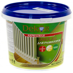 Эмаль для радиаторов отоп акрил "DEKOR" 0,8 кг