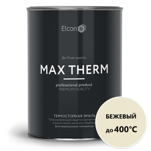 Эмаль термостойкая Elcon бежевая в банках (0.8 кг) до 400С