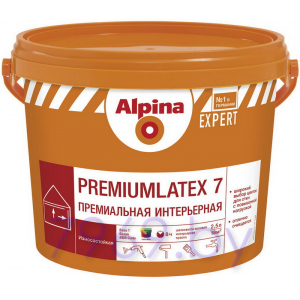 Краска ВД-ВАЭ Alpina EXPERT Premiumlatex 7 База 1 2,5 л / 3,6 кг