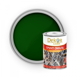 Грунт-эмаль 3 в 1 алкидная "DEKOR" зелёная 0,9 кг