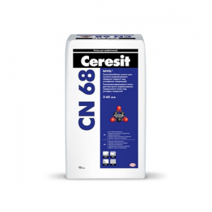 Растворная сухая смесь Ceresit/CN 68/самонивелирующаяся для стяжек(гипсоцементная) 25кг, РБ