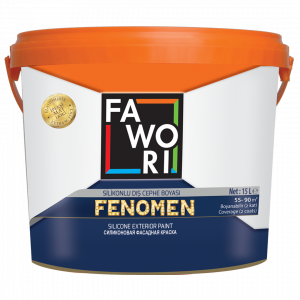 Краска для фасадных работ (шелковистая) FAWORI EXTERIOR FENOMEN WHITE 2,5LT