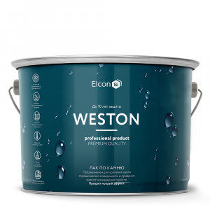 Лак водоотталкивающий по камню Elcon Weston бесцветный (с мокрым эффектом) 9л