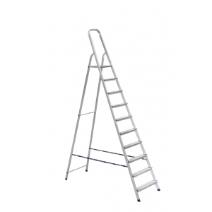 Лестница-стремянка алюминиевая матовая 10-и ступенчатая Ам710
