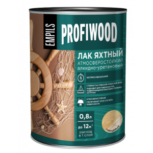 Лак яхтный PROFIWOOD атмосферо-й алкидно-уретан.полумат. 2,6л/2,4кг