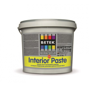 Шпатлевка акриловая для внутренних работ BETEK INTERIOR PASTE 25 кг.