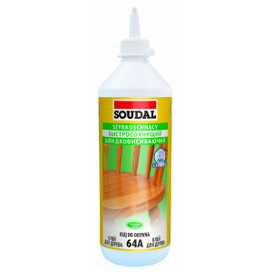 Клей д/дерева "Soudal" 64A быстросохнущий белый 250 гр