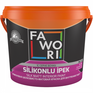 Краска для внутренних работ (шелковистая) FAWORI SILICONE SILK MATT INTERIOR PAINT WHITE 10LT