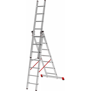 Алюминиевая трехсекционная универсальная лестница 5308