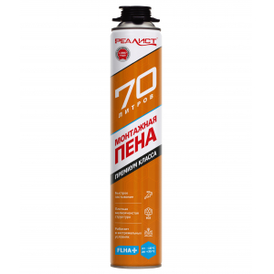 РЕАЛИСТ Пена монтажная REALIST PRO Orange зимняя, 70л