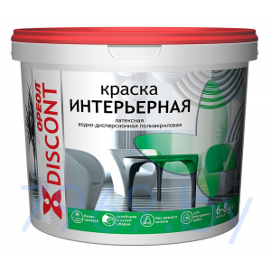 Краска "ОРЕОЛ" интерьерная 6,5кг водно-дисперс.полиакрил.белая матовая "ДИСКОНТ"