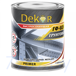 Грунтовка универс.быстросох."DEKOR" серая 1,9 кг