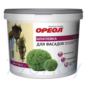 Шпатлевка для фасадов"ОРЕОЛ"1,5кг влагостой.водно-дисперсион.полиакрил.для наруж.работ