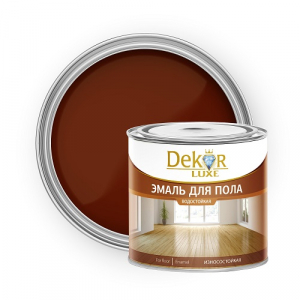 Эмаль для пола "DEKOR" "GOLD" красно-коричневая 1,8 кг