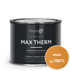Эмаль термостойкая Elcon медь 700 градусов (0,4 кг)