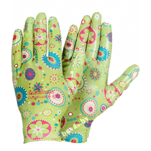 Перчатки из полиэстра с нитриловым покрытием на ладони, 13 класс вязки "Цветочек", Модель: TR-800