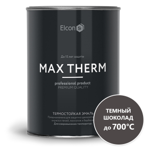 Эмаль термостойкая Elcon темный шоколад 700 градусов (0,8 кг)