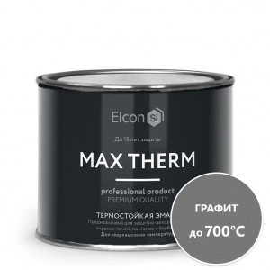 Эмаль термостойкая Elcon графит в банках (0,4 кг) 700С