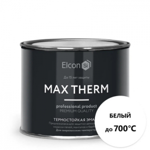 Эмаль термостойкая Elcon белая до 700 градусов  (0,4 кг)