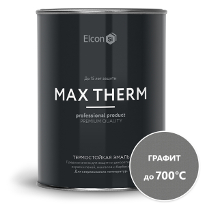 Эмаль термостойкая Elcon графит в банках (0,8 кг) 700С