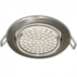 Ecola GX53 H4 Downlight without reflector_satin chrome (светильник) 38x106 (к+)