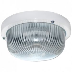 Ecola Light GX53 LED ДПП 03-7-001 свет. Круг наклад. 1*GX53 прозр.стекло IP65 белый 185х185х85