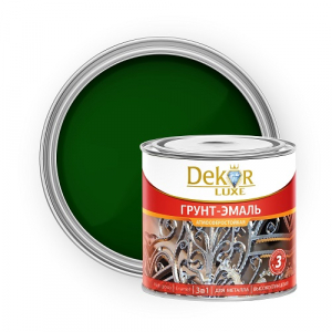 Грунт-эмаль 3 в 1 алкидная "DEKOR" зелёная 1,9 кг