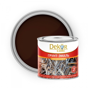 Грунт-эмаль 3 в 1 алкидная "DEKOR" шоколадная 1,9 кг