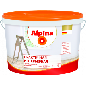 Краска ВД-АК Alpina Практичная интерьерная 0,9 л / 1,48 кг
