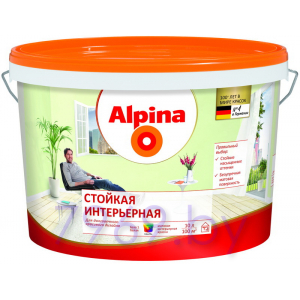 Краска ВД-ВАЭ Alpina Cтойкая интерьерная База 3 2,35 л / 3,57 кг