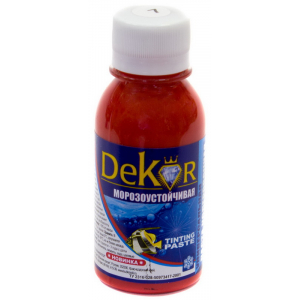 Паста колерная  "DEKOR" темно-красный №7 0,1 кг