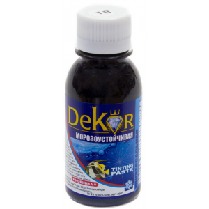 Паста колерная  "DEKOR" черный №18 0,1 кг