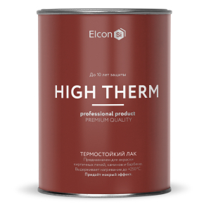 Термостойкий лак Elcon в банках 1л (0,7кг) (бесцветный до 250С)