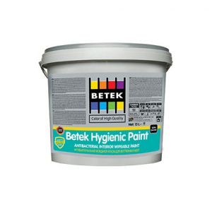 Антибактериальная краска для внутренних работ BETEK HYGIENIC PAINT S.GLOSS WHITE 7,5LT