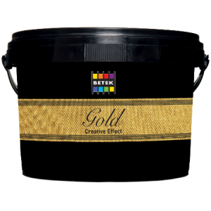Декоративная краска для наружных и внутренних работ с эффектом золота BETEK GOLD V101 2.5 LT