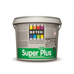 Краска для внутренних работ (матовая) BETEK SUPER PLUS RG1 2,5LT