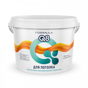 Краска Formula Q8 белоснежная ВД полиакриловая для потолка м.ф.  5,0 кг РФ
