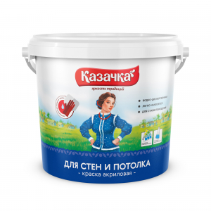 Краска ВД-АК "Казачка" для стен и потолков с.ф. 6,5 кг РФ