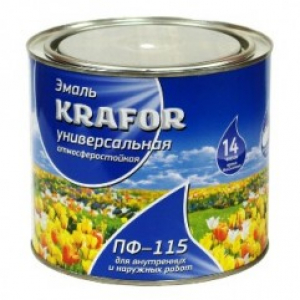 Краска масляная МА-15 желтая 0,9 кг КРАФОР (РФ)
