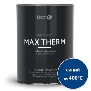 Эмаль термостойкая Elcon синяя в банках (0,8 кг) 400С