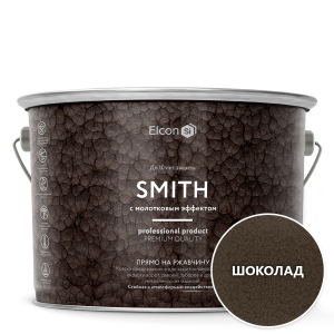 Кузнечная краска Elcon Smith (с молотковым эффектом)  шоколад (10кг)